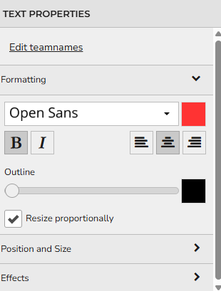 Edit team name