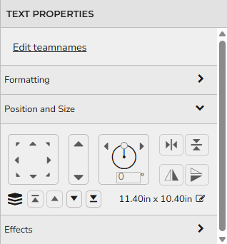 Edit team name